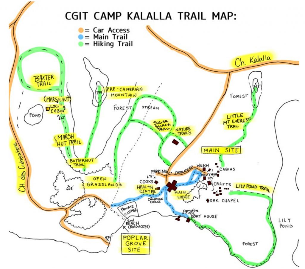 Camp Kalalla Trail Map
